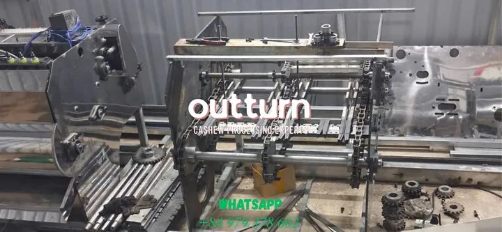 A machine frame under assembly