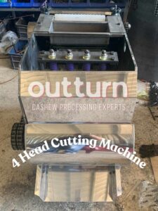 4 head cashew cutting machine